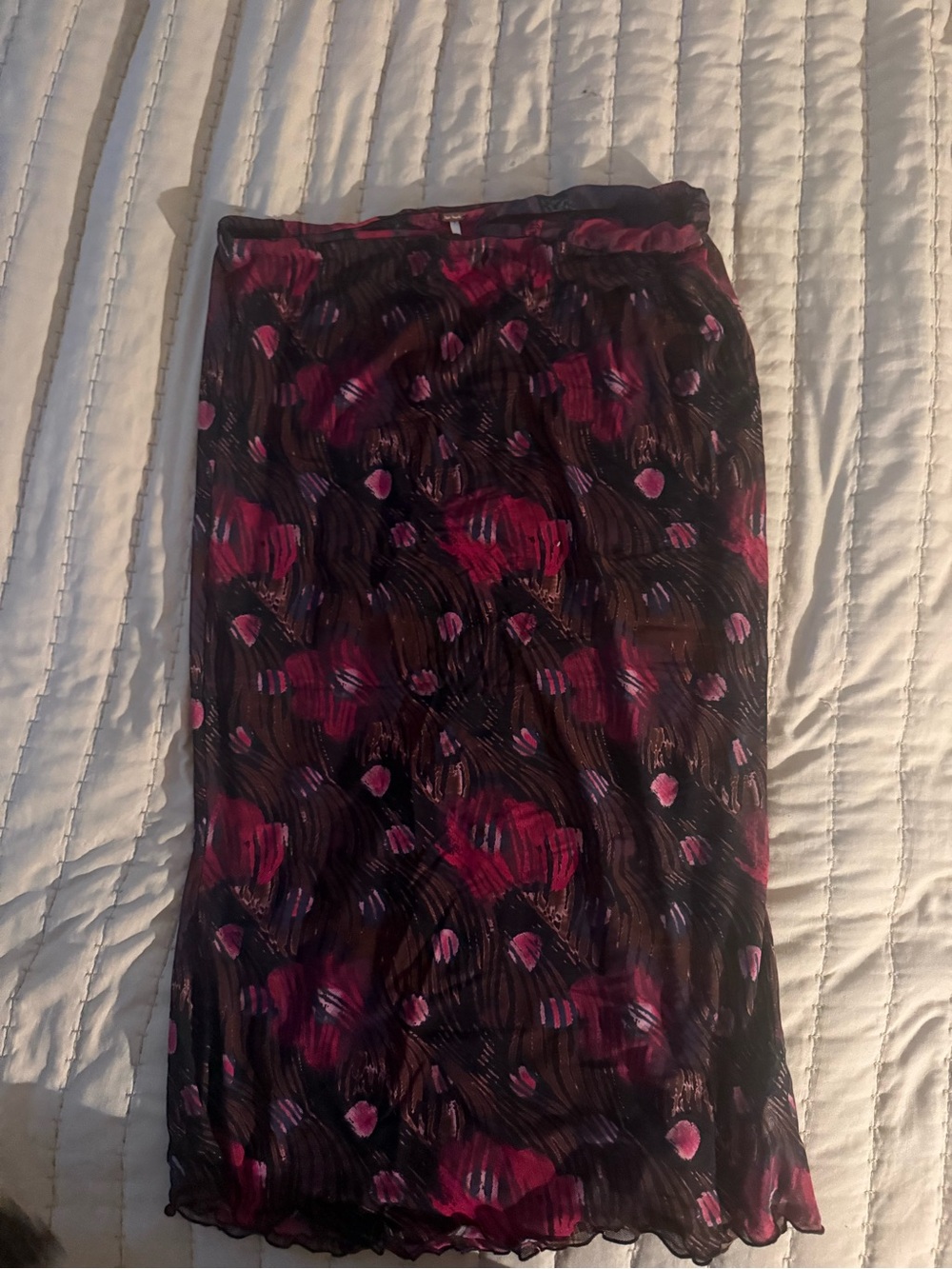 BNWT Free People Floral Mesh Midi Skirt Set - Picture 5 of 6